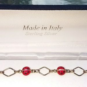 Ladybug CHILDREN'S Sterling Silver Italian Braclet